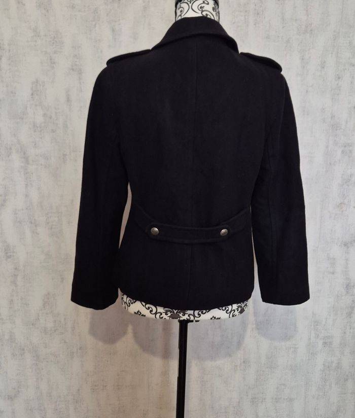 Caban court noir Pablo Gérard Darel en laine vierge Taille 38 M - photo numéro 4