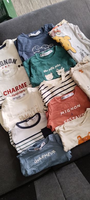 Lot t shirt manche longue 6 mois 