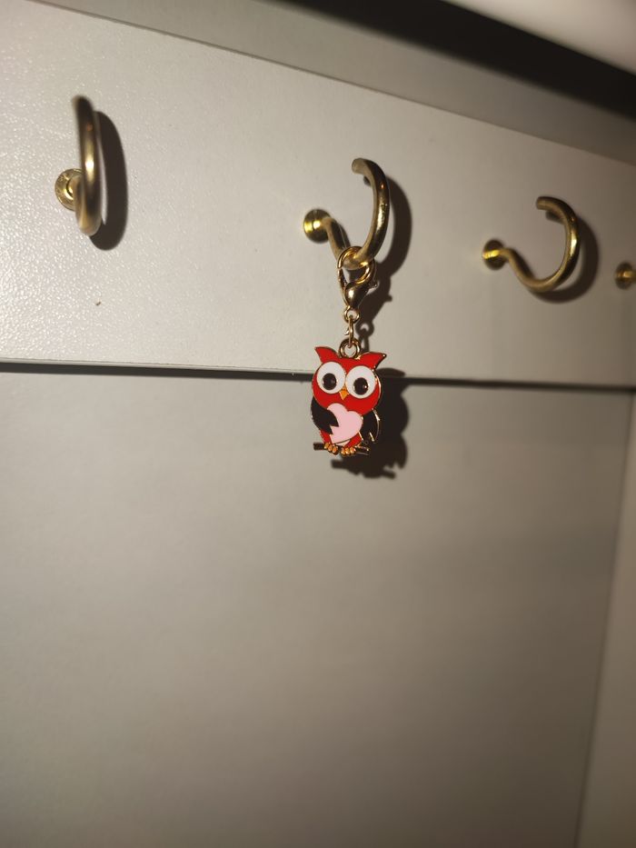 Porte-clé hibou cœur – Neuf