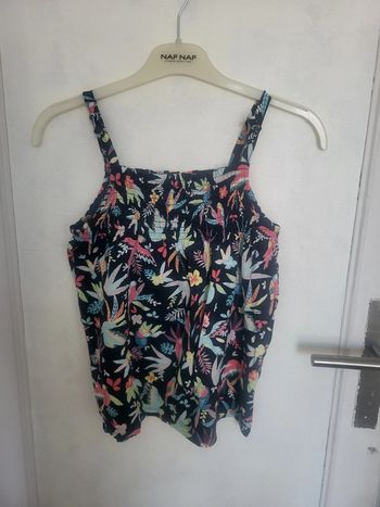 Débardeur noir tropical Kiabi Taille 12 ans