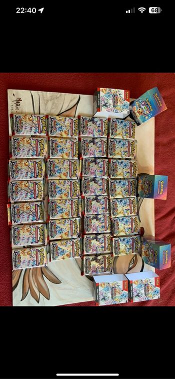 Lot de booster Pokémon ouvert ev8.5 évolution prismatique