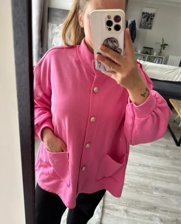 👚🌻Gilet rose neuf - Style élégant et confort assuré- pretty icon - photo numéro 12