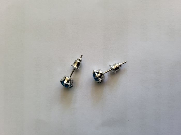 Boucles d'oreilles bleues - photo numéro 5