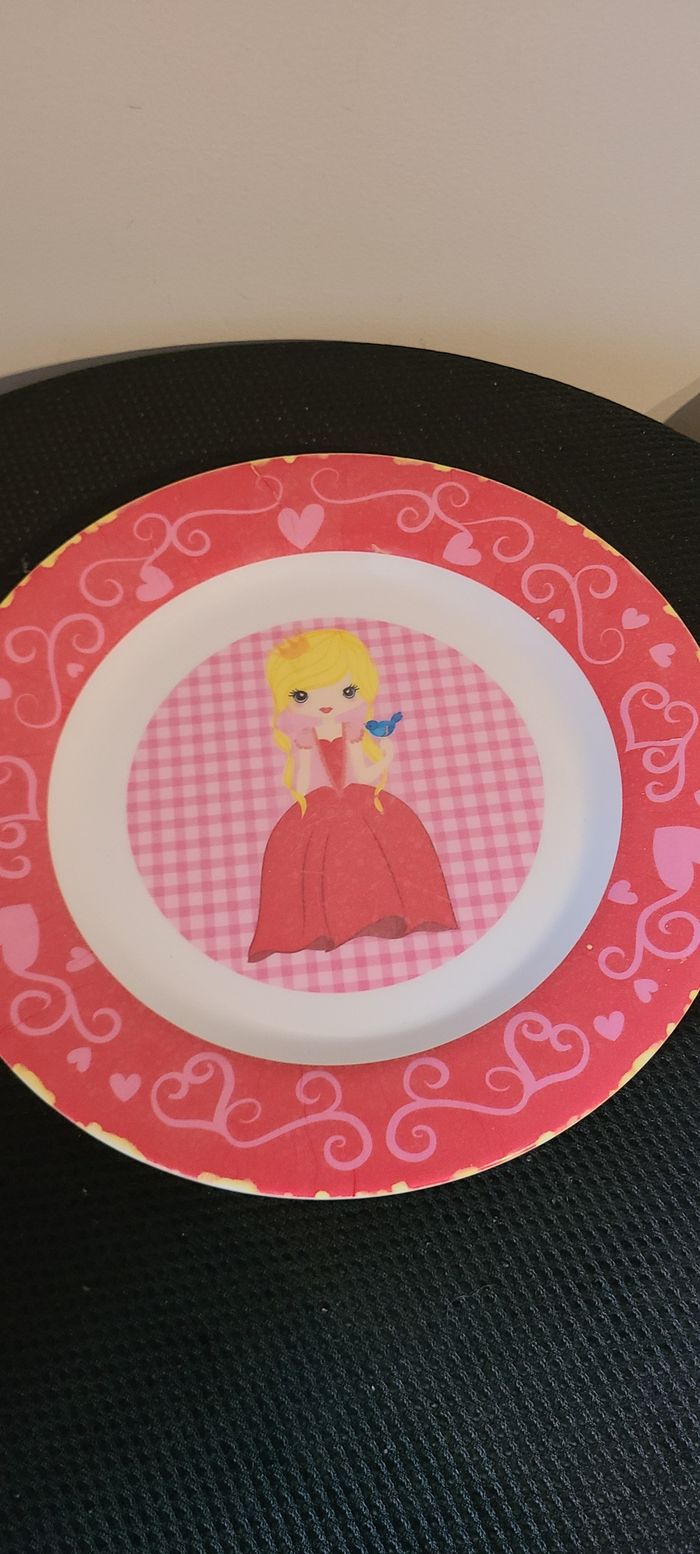 assiette enfant  princesse