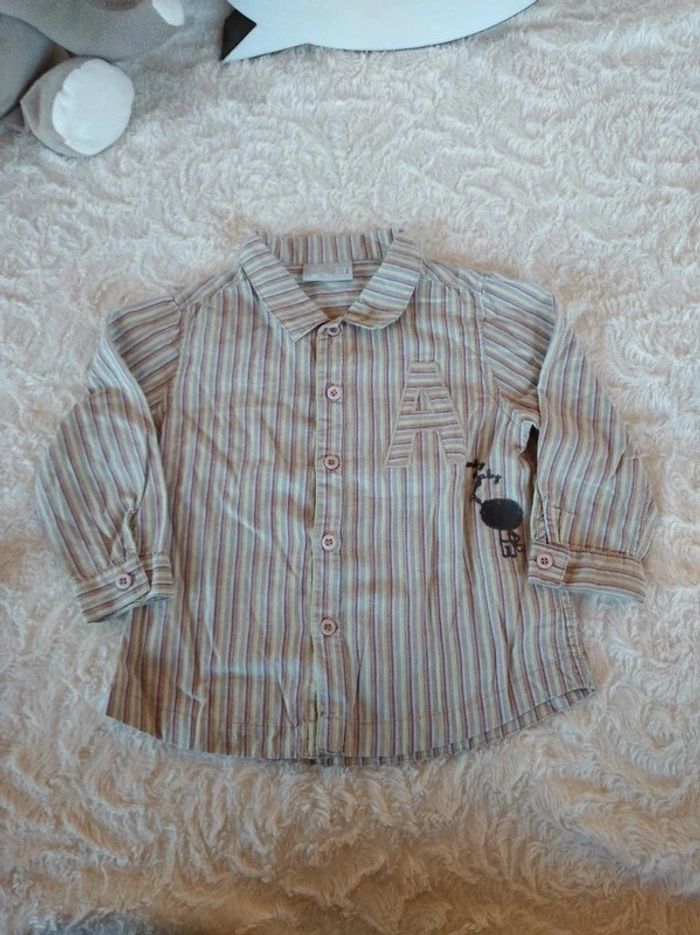 Ensemble (salopette velours+chemise) Garçon 18 mois Arty Baby Dpam - photo numéro 11