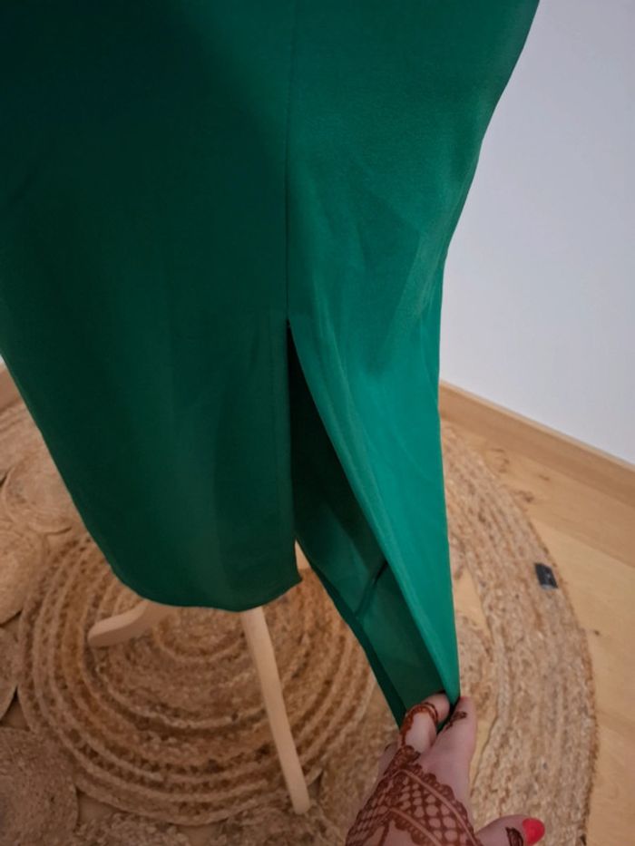Robe verte chic asymétrique WalG taille XXS/XS 32/34 - photo numéro 3