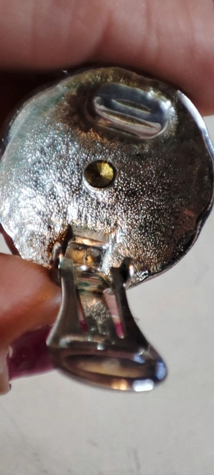 Clips d'oreilles bicolore - photo numéro 8