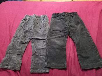 2 pantalon en velours