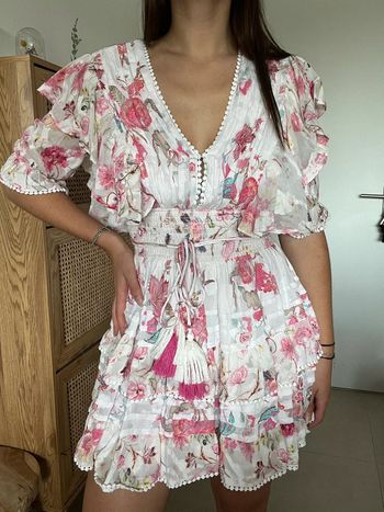Robe blanche et rose Diamond For Eden