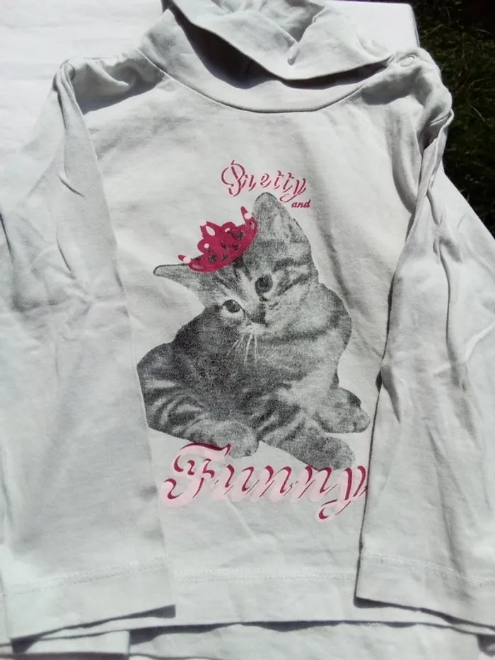 T shirt manches longues pomette 18 mois - photo numéro 2