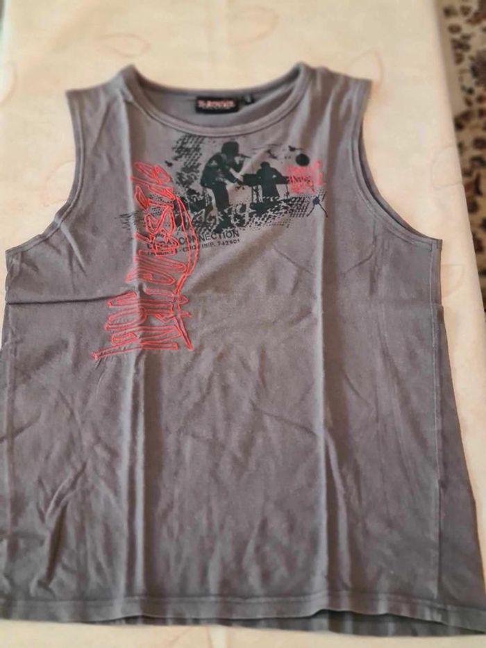 top débardeur hommes sans manches taupe e-bound 176/16