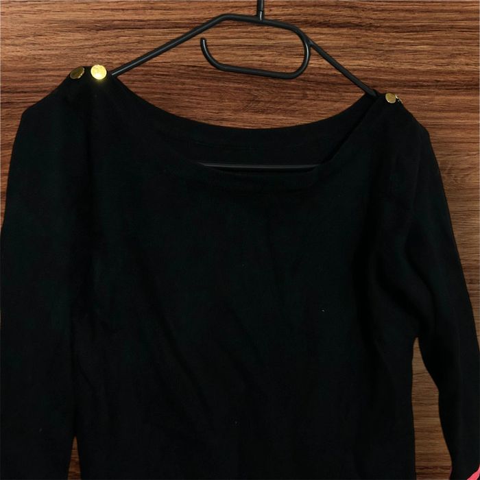 Haut manches longues rayé noir/rose - photo numéro 2