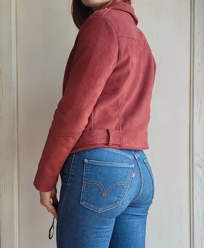 Perfecto suedine ocre ceinture Jennyfer - photo numéro 4