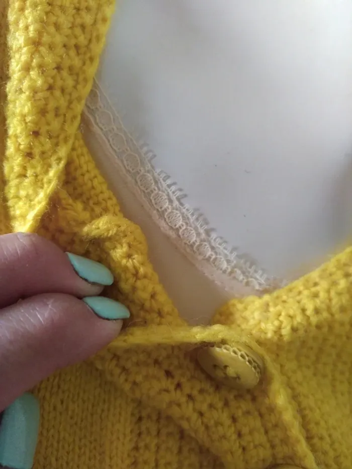 Robe printemps été jaune yellow vintage fait main retro - photo numéro 5