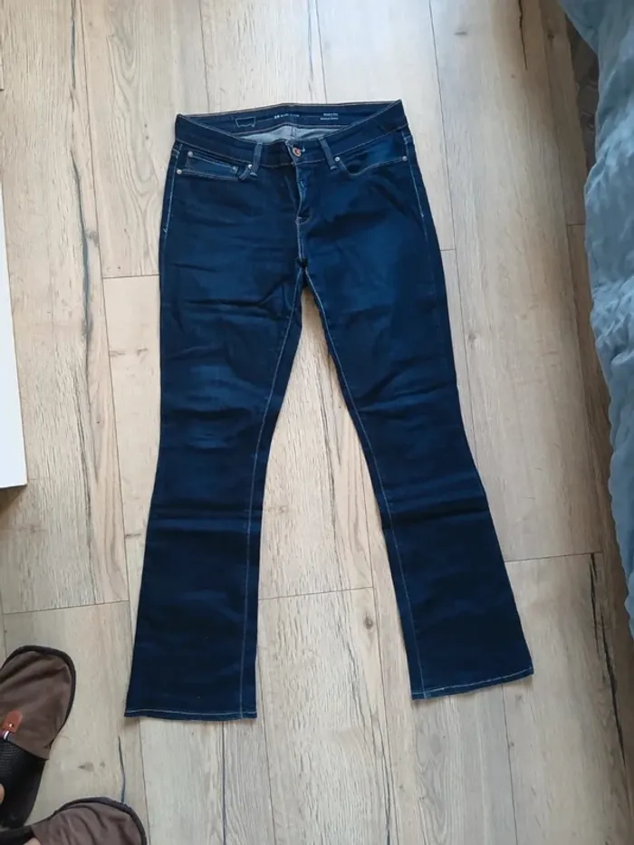Jean levis 28x32 demi curve bootcut skinny bleu brut FR38 modern rise bleu - photo numéro 3