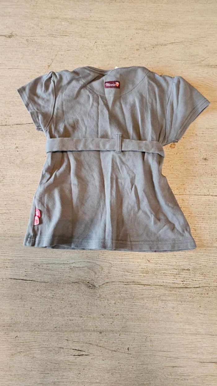 Blouse fille à manches courtes grise et blanche, Disney, Minnie, 5 ans, nickel - photo numéro 7