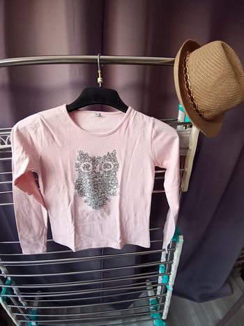 Tee shirt manches longues fille 12 ans hibou