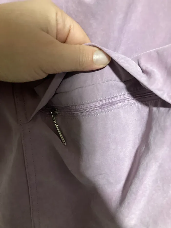 Manteau lilas Anne Weyburn – Taille 42/44 – Demi-saison avec capuche amovible - photo numéro 5