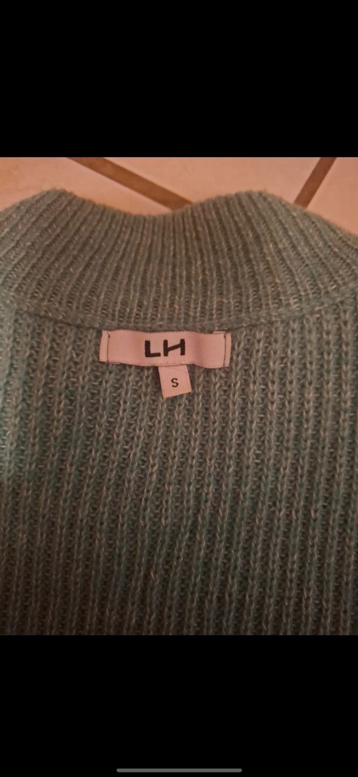 Pull vert ajouré - photo numéro 4