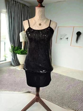 Robe a bretelles noir🌹 38🌹