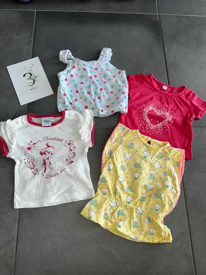 T-shirt fille 3 mois