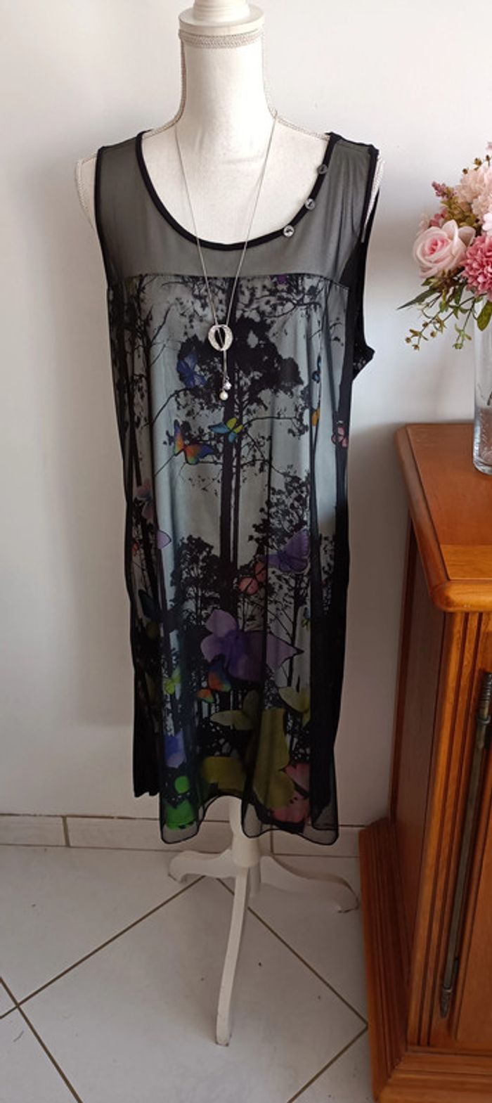 Jolie robe voile et imprimé fleuri - photo numéro 12