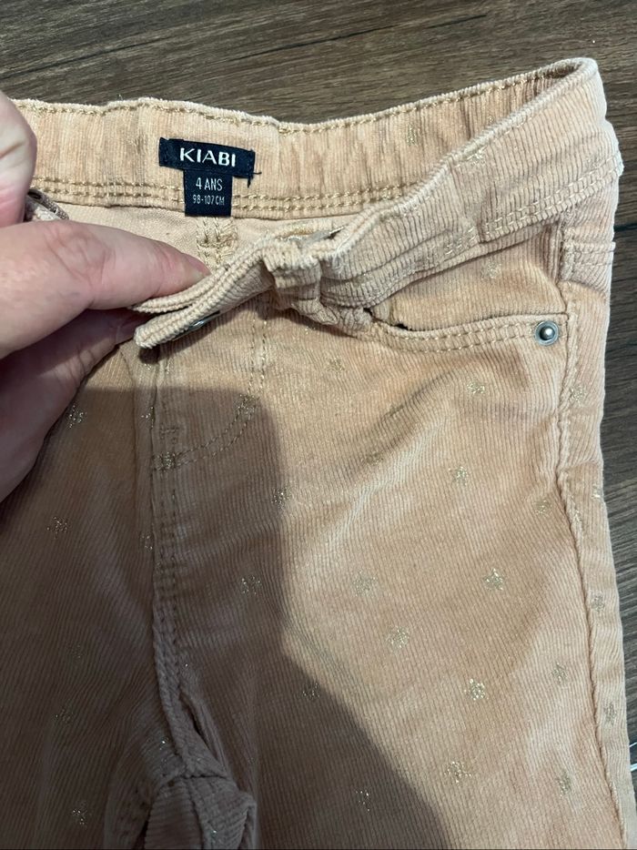 Lot 2 pantalons velours étoilé - photo numéro 2