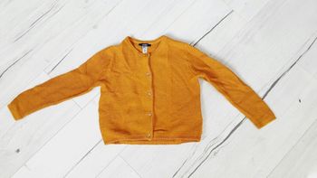 Vêtement fille gilet moutarde brillant Okaidi 6 ans