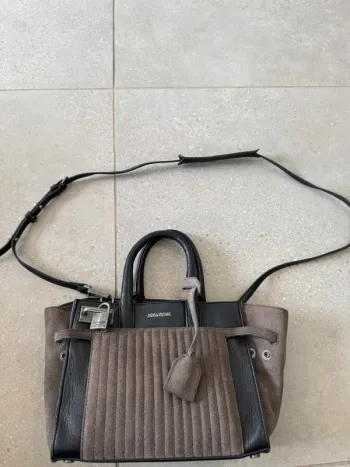 Sac à main en cuir candide XS bi matière Zadig & Voltaire