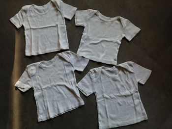 Lot de 4 maillot de corps blanc 6 mois