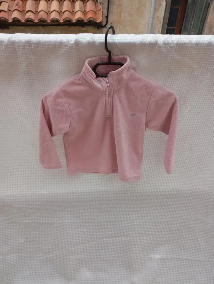 Pull polaire rose Pick Ouic, 4 ans
