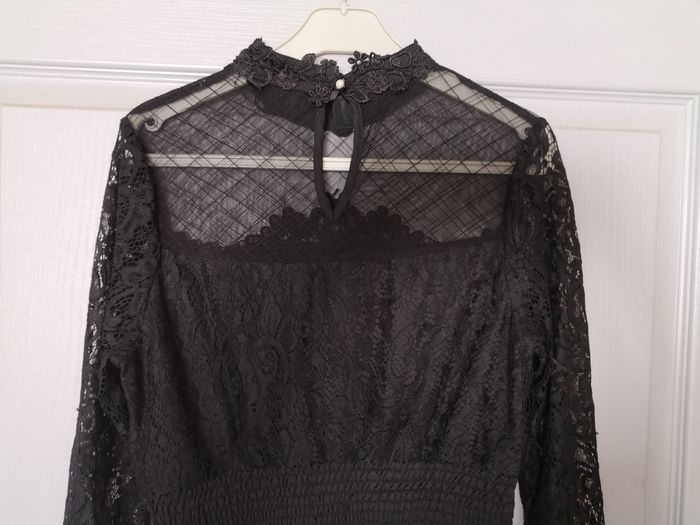 Haut blouse à dentelle noir taille M - photo numéro 8