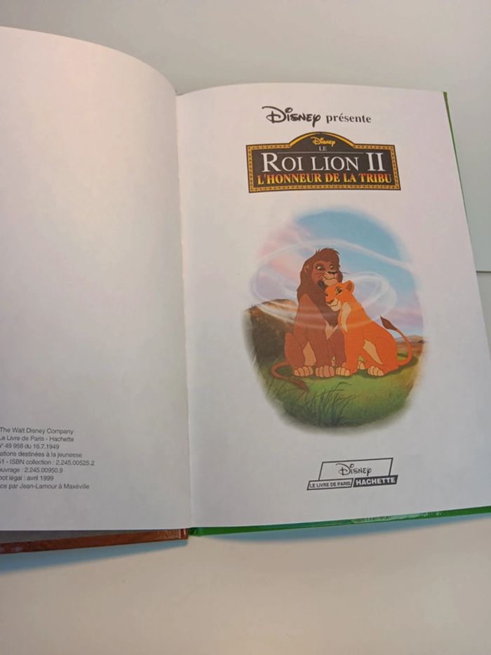 Livre Disney mickey club du livre Le roi lion 2 l'honneur de la tribu (2) - photo numéro 4