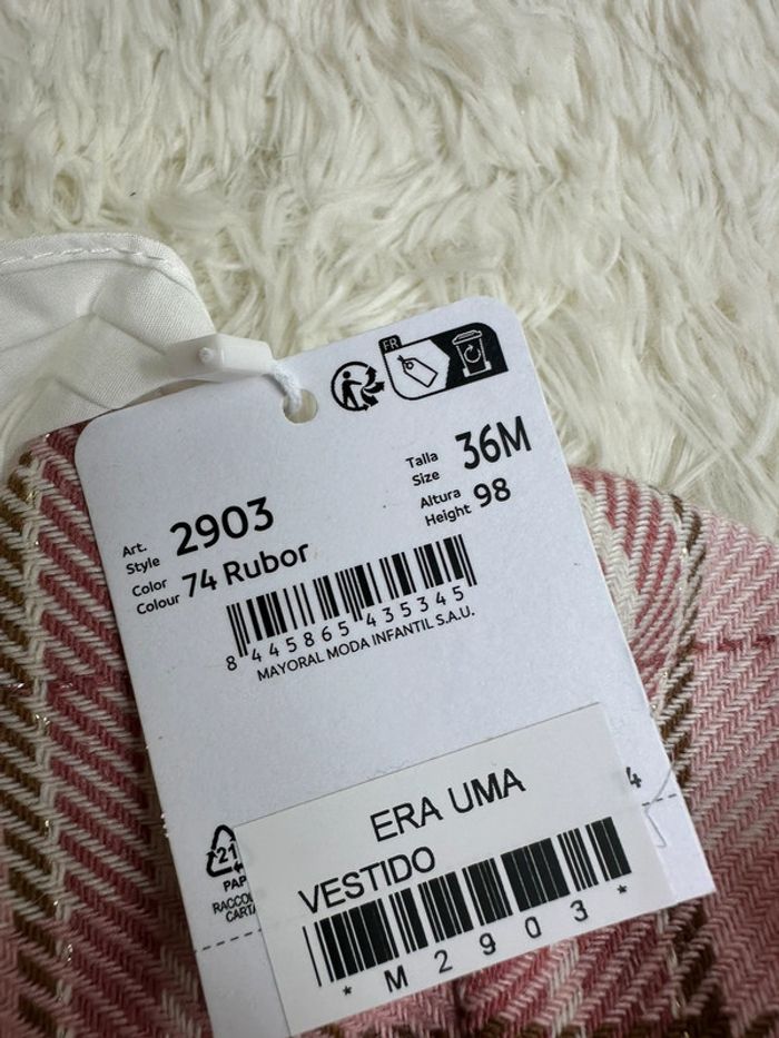 Robe à carreaux col à volants Mayoral taille 36 mois - photo numéro 5