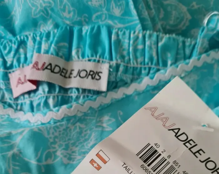 Joli haut été turquoise/blanc AdeleJoris Taille 44 (42) Neuf - photo numéro 4