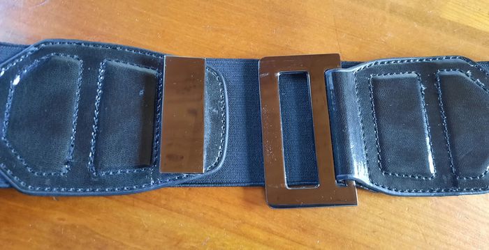 Ceinture noire élastique Mango, femme, taille 75 - photo numéro 4