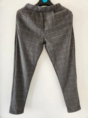 Pantalon à carreaux gris Pull&Bear - Taille S- 36