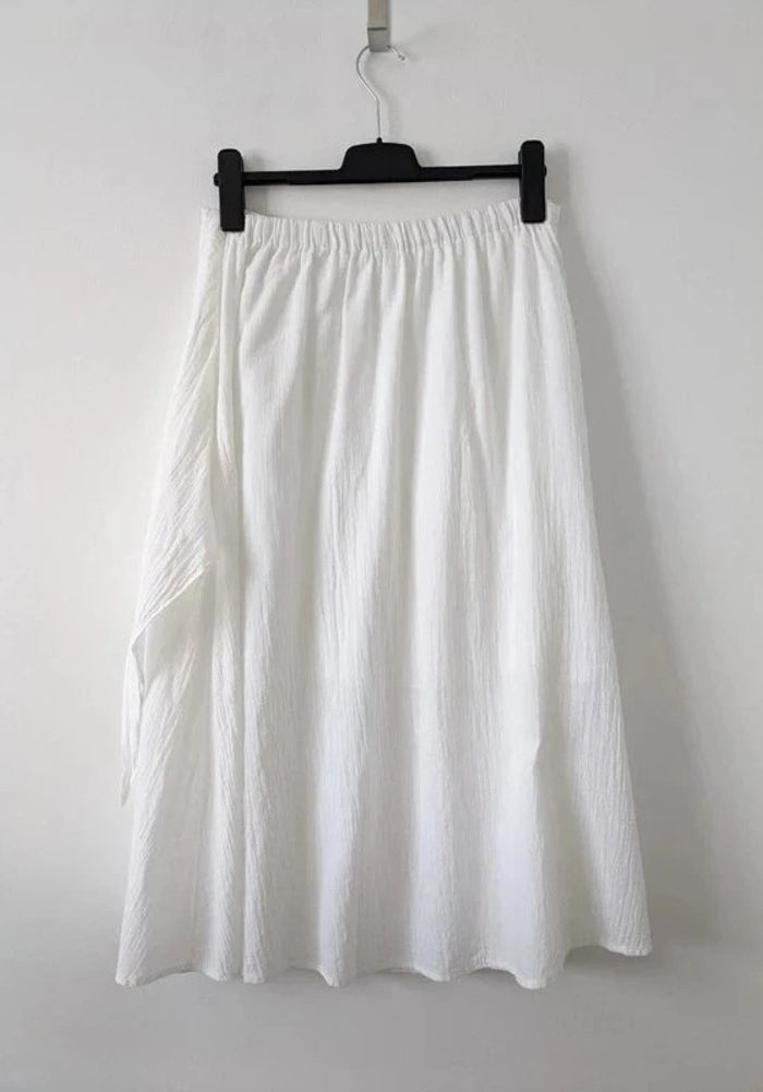 Jupe mi longue ample avec broderie - taille L - photo numéro 2