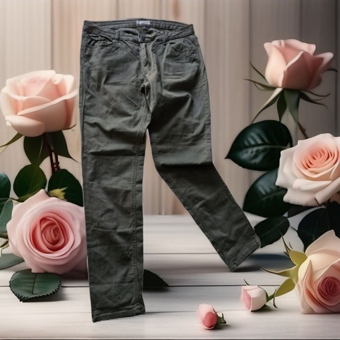 Superbe jean slim kaki
