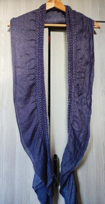 Echarpe violette maille bohème