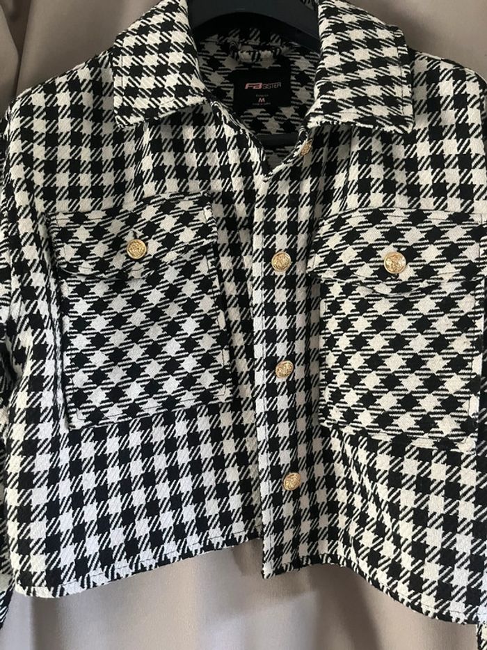 Veste courte à carreaux - photo numéro 2