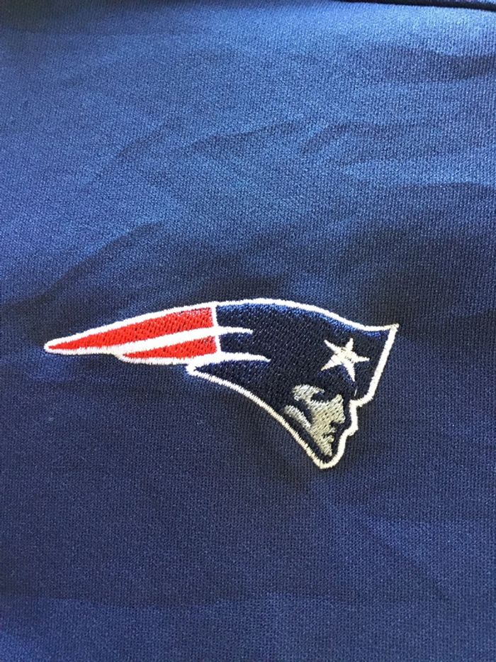 Sweat 1/4zip chaud pour homme NFL New England Patriots bleu marine taille L 180 - photo numéro 4