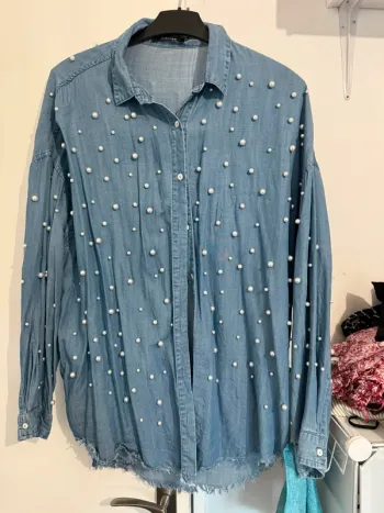 Chemise jean loose perle Easy Clothes