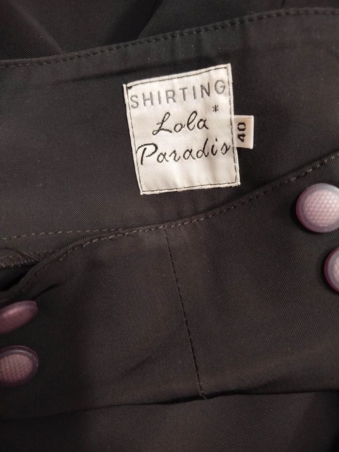 Pantalon tailleur coupe droite Lola Paradise polyester noir 40 - photo numéro 7