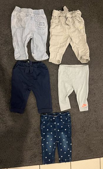 Lot pantalons 6 mois jeans legging 12 mois Nike Orchestra Tape à l'œil