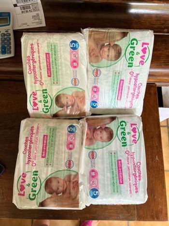 Couche taille 5 Love Green : 160 couches (4*40)