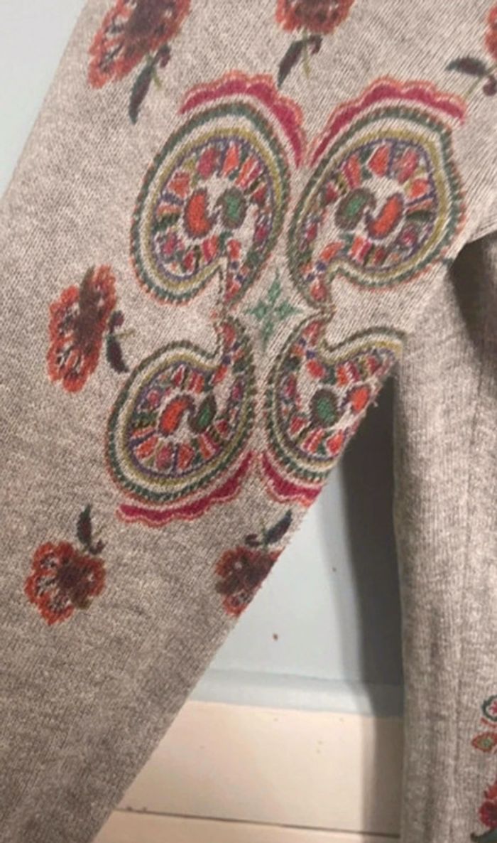 Pull fin gris , desigual, taille s - photo numéro 5