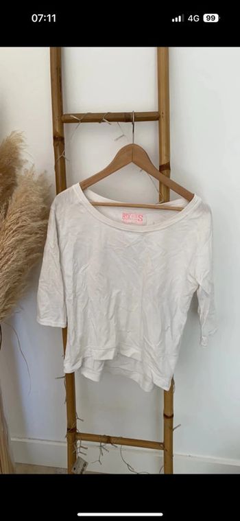 Haut blanc bershka taille S