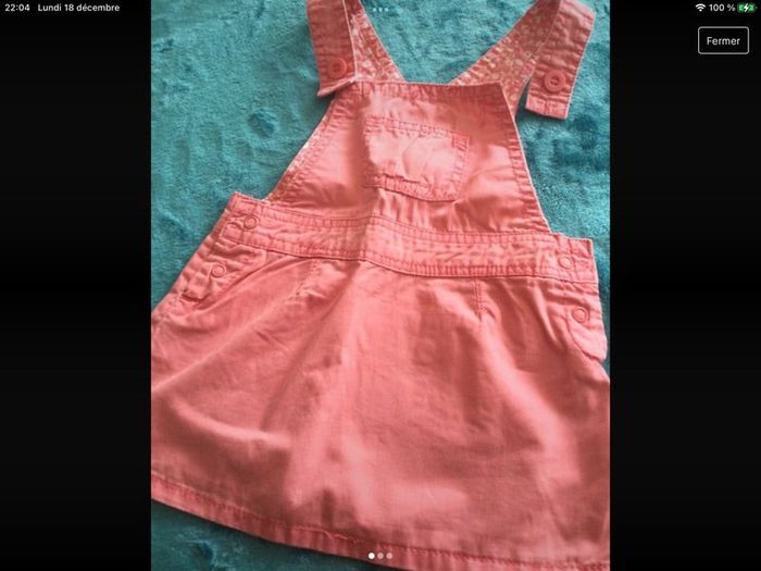 jupe salopette tex baby 18 mois tbe