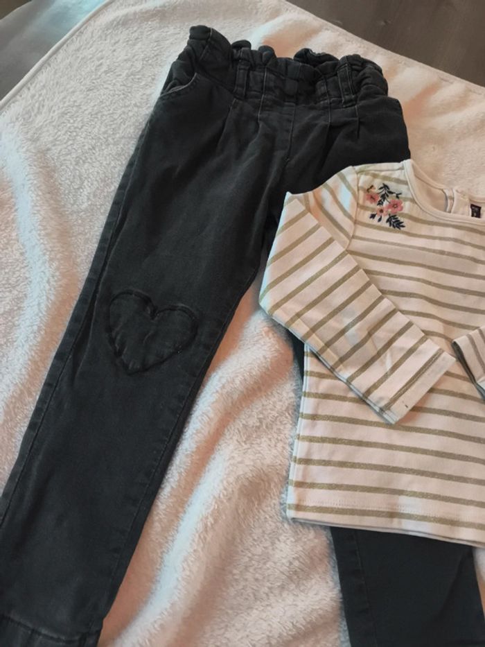 Jean et tee shirt manches longues